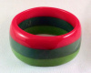 BB305 wide tricolor bakelite bangle